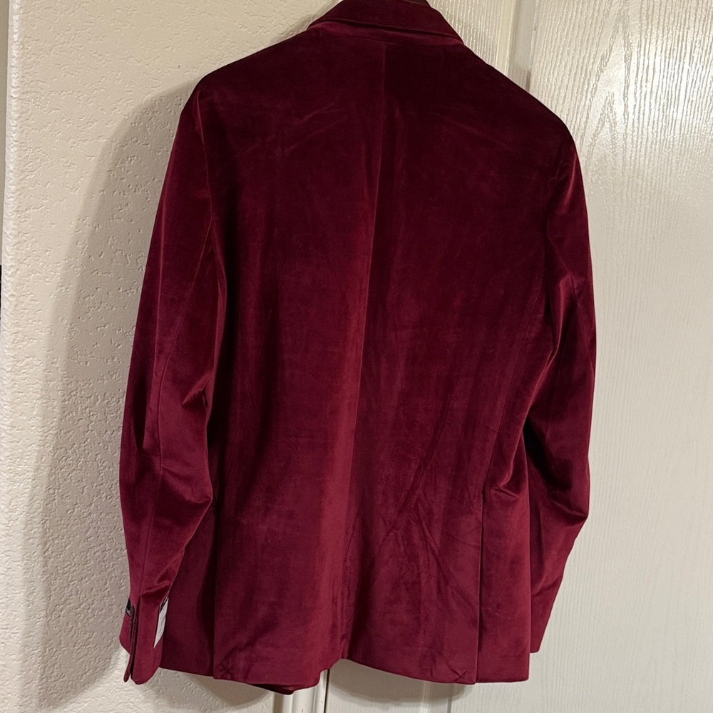 Nautica Men's Burgundy Velvet Blazer Size Large - Picture 6 of 6